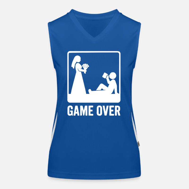 Game Over Hochzeit – Lustiges Brautpaar Funktionelles Kontrast-Tank Top für Frauen