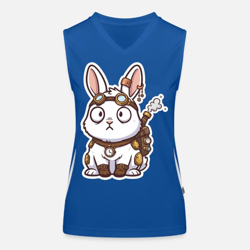 Steampunk Bunny Messenger Backpack Steam Women's Functional Contrast Tank Top