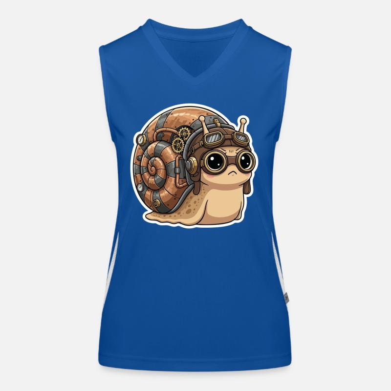 Snail Aviator Steampunk Shell Copper Funktionelles Kontrast-Tank Top für Frauen