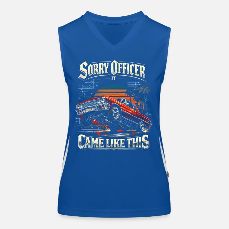 Lowrider Auto, désolé officier, c’est venu comme ça. Débardeur respirant contrasté Femme