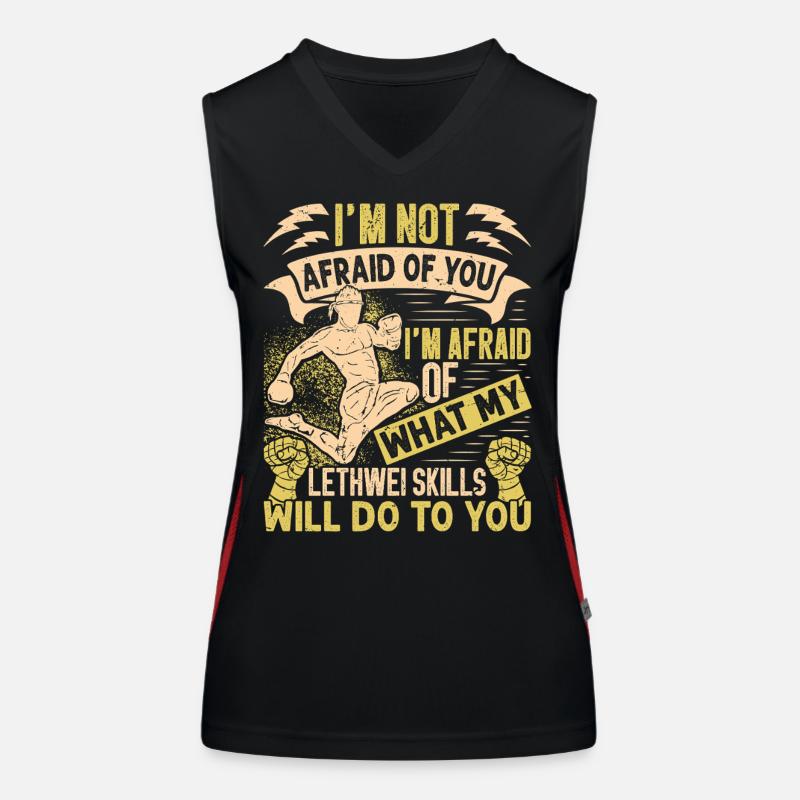  Burmese Boxer Lethwei Instructor Training Myanmar Women's Functional Contrast Tank Top