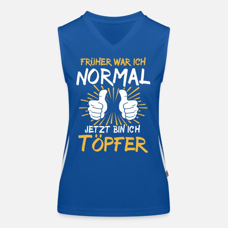 Töpfer Spruch Funktionelles Kontrast-Tank Top für Frauen