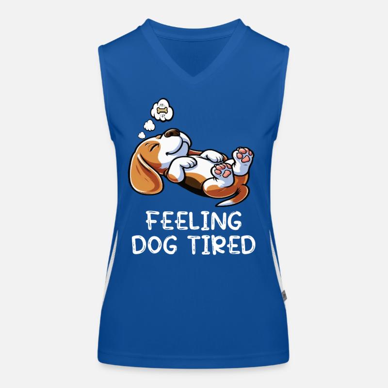 Se sentir fatigué de chien Rapetou Propriétaire de beagle Dog de beagle Débardeur respirant contrasté Femme