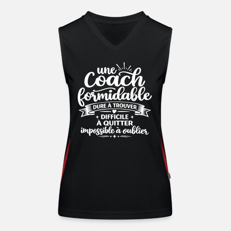 Coach Formidable Idée Cadeau Coach Sportif Humour Débardeur respirant contrasté Femme