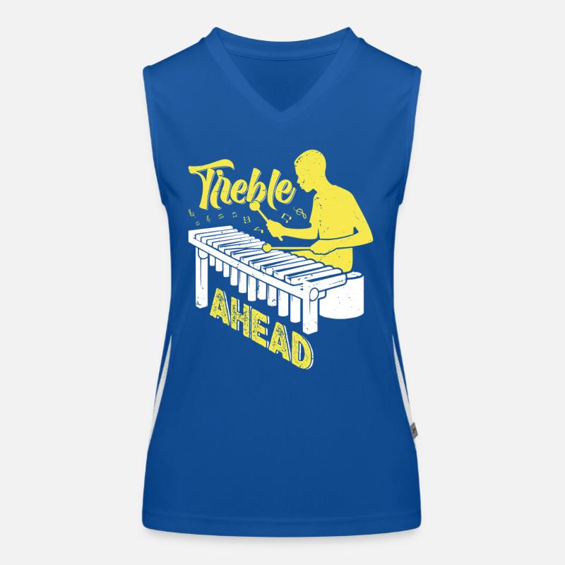 Marimba Player Treble ahead Percussion Marimbist Women's Functional Contrast Tank Top