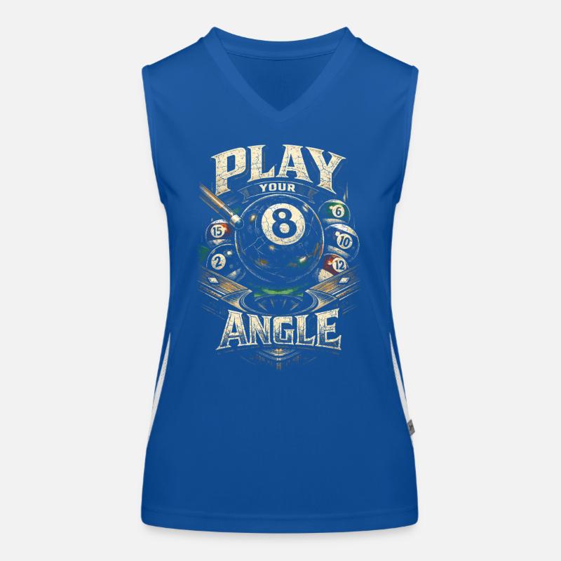 Le billard à 8 billes joue ton angle Débardeur respirant contrasté Femme