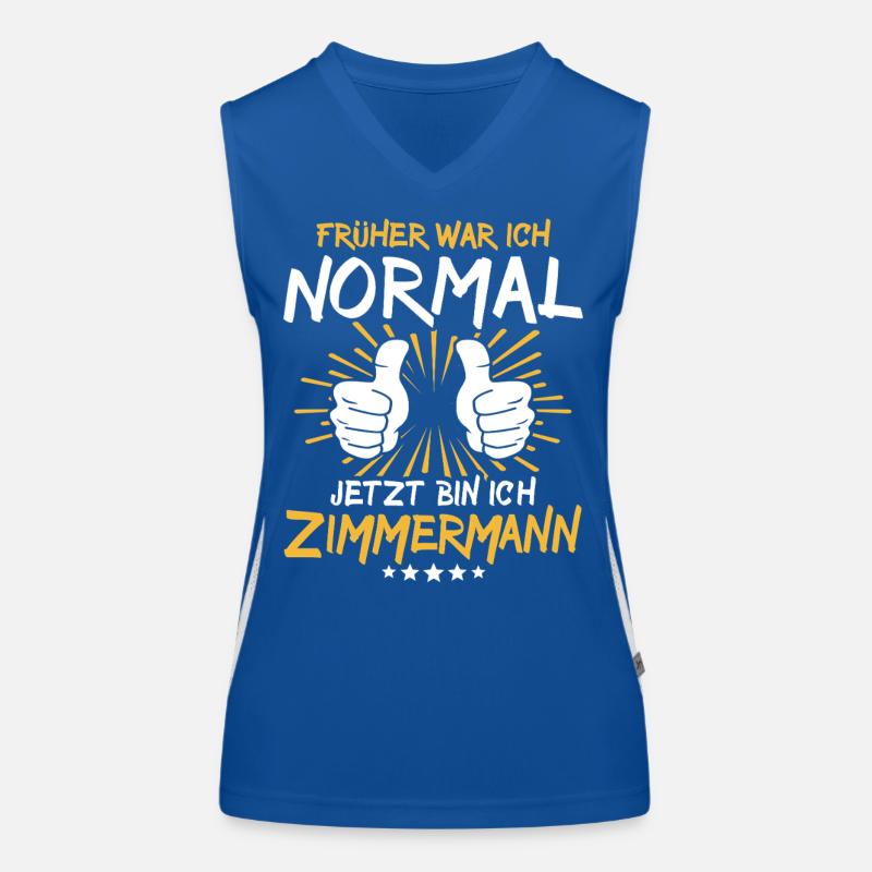 Zimmermann Spruch Funktionelles Kontrast-Tank Top für Frauen