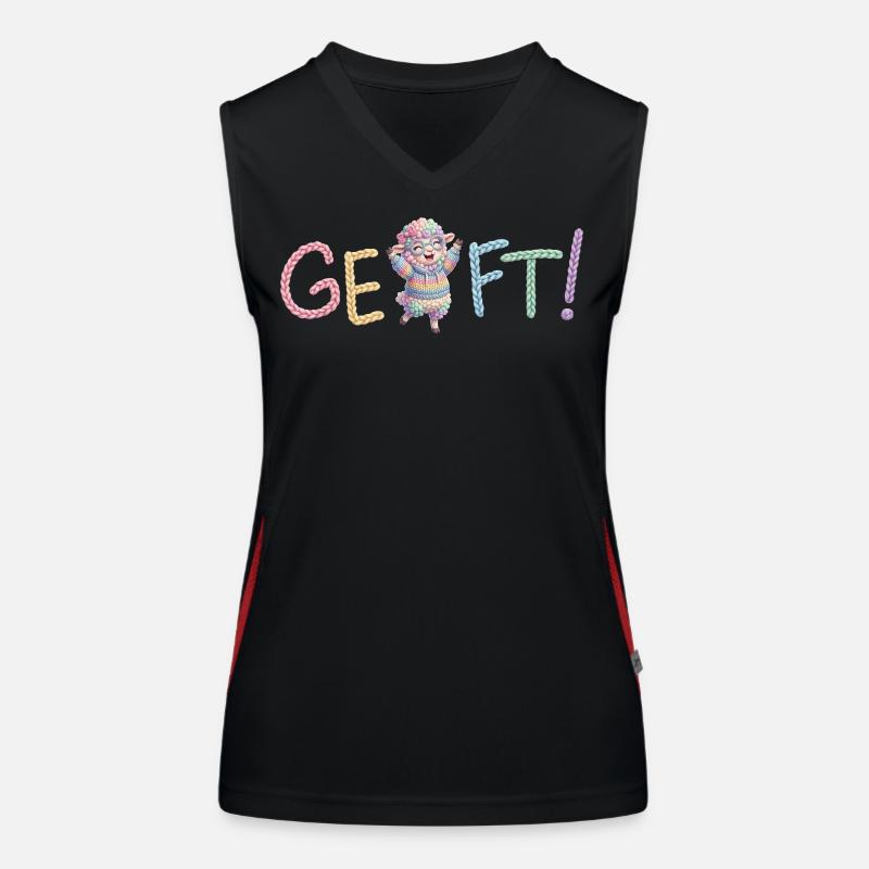 Geschafft! Schaf Funktionelles Kontrast-Tank Top für Frauen