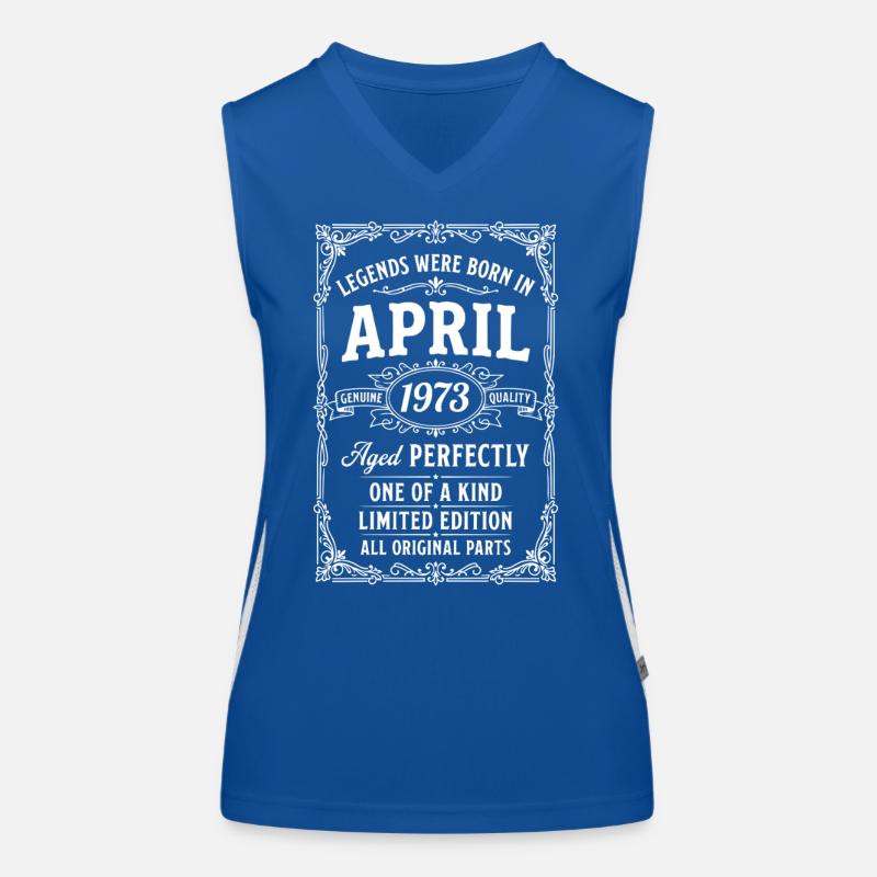 Großartig seit April 1973 Funktionelles Kontrast-Tank Top für Frauen