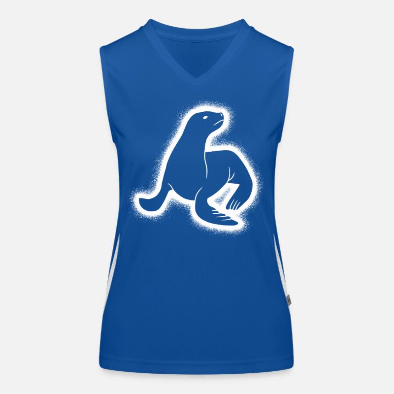 Robbe Seehund Kinder Jungen Herren Robben Funktionelles Kontrast-Tank Top für Frauen