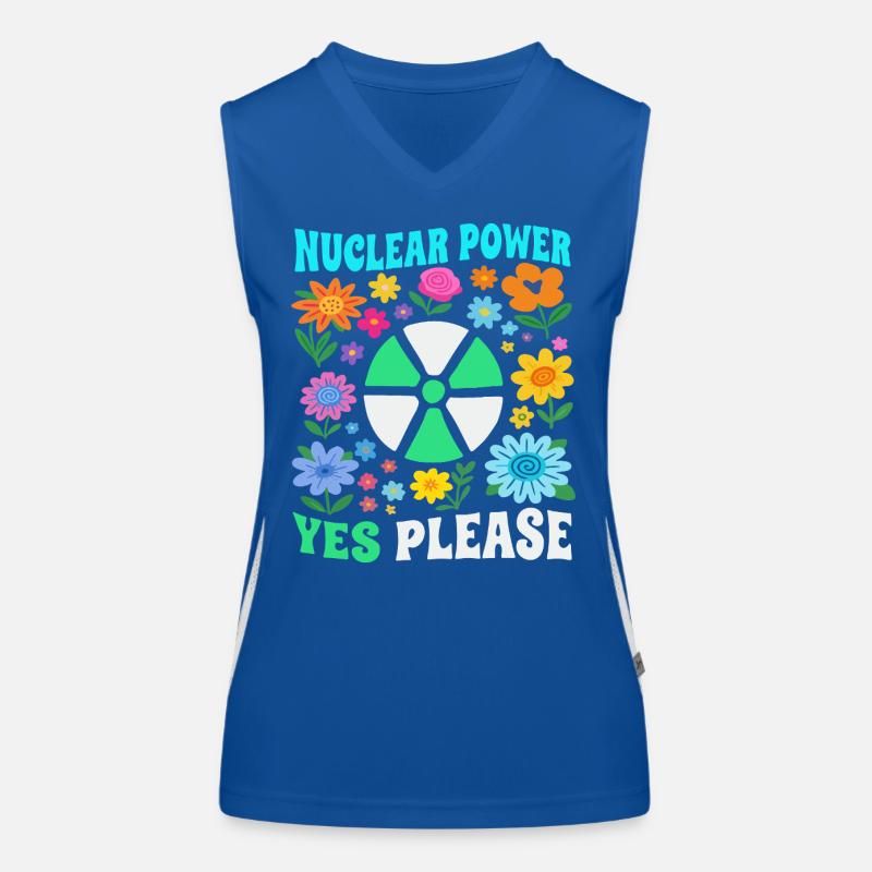 Atomkraft ja bitte mit Blumen Débardeur respirant contrasté Femme