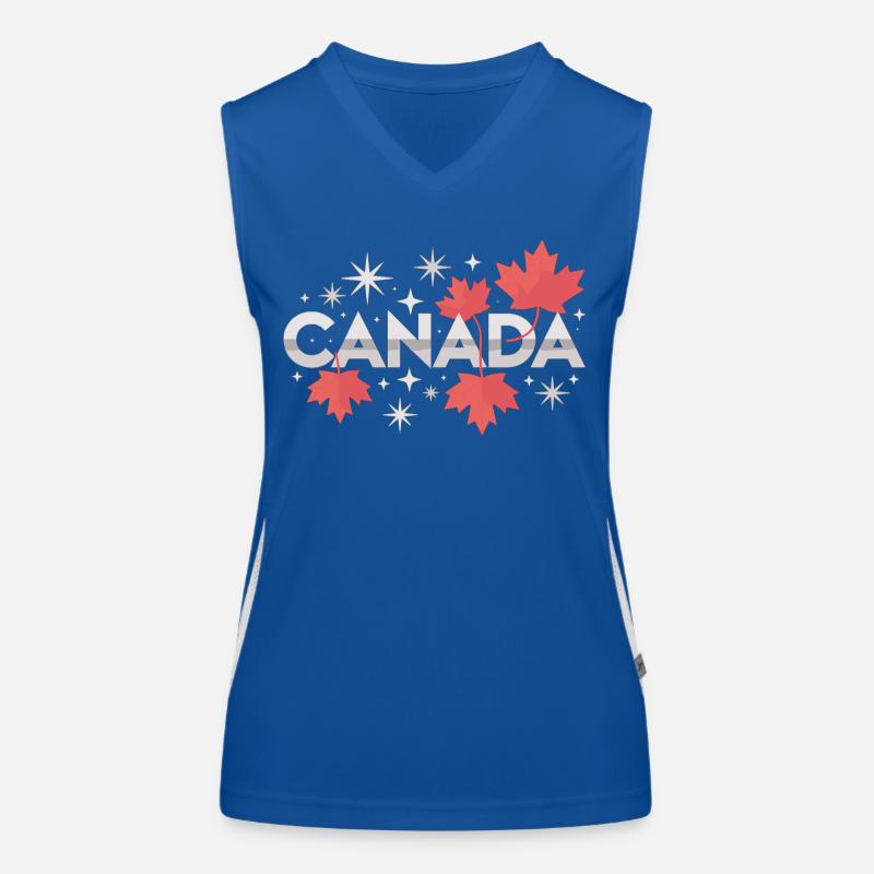 Idée cadeau pour la feuille d’érable du Canada Débardeur respirant contrasté Femme