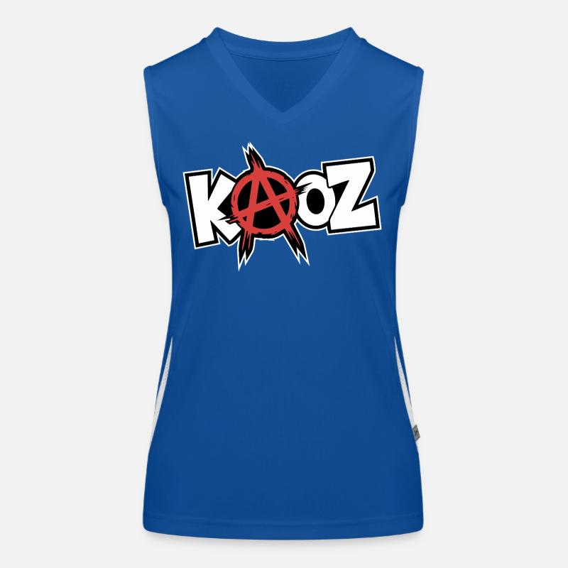 Kool KAOZ Anarchie Graffiti Funktionelles Kontrast-Tank Top für Frauen