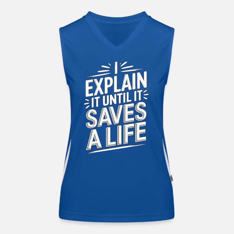 Paramedic Instructor I Explain It EMS Educator Funktionelles Kontrast-Tank Top für Frauen
