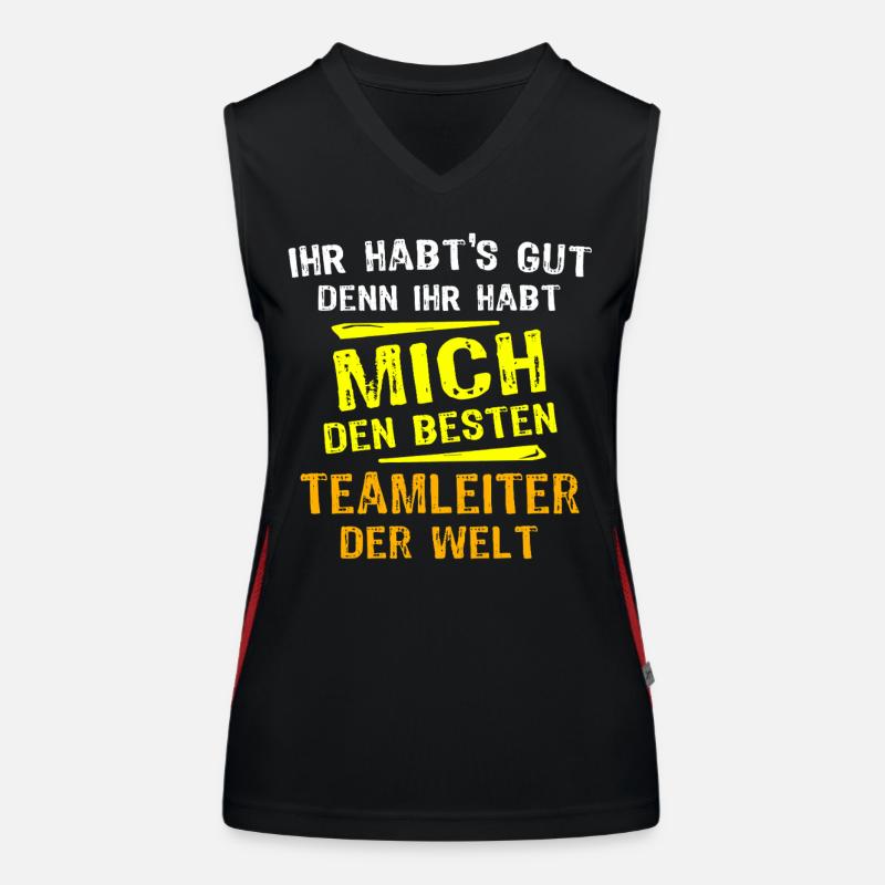 Teamleiter Geschenk Funktionelles Kontrast-Tank Top für Frauen