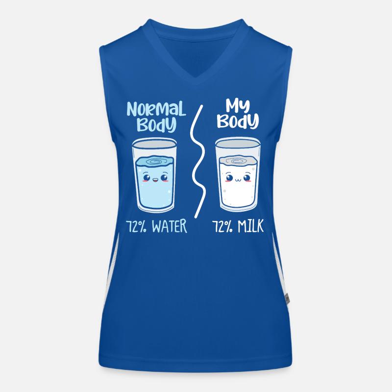 Kein normaler Körper: Wasser vs. Milch Funktionelles Kontrast-Tank Top für Frauen