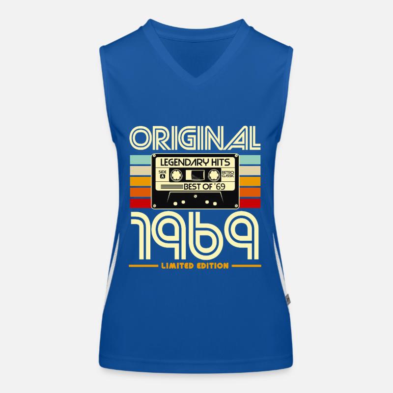 Originale Retro-Kassette von 1969 Funktionelles Kontrast-Tank Top für Frauen