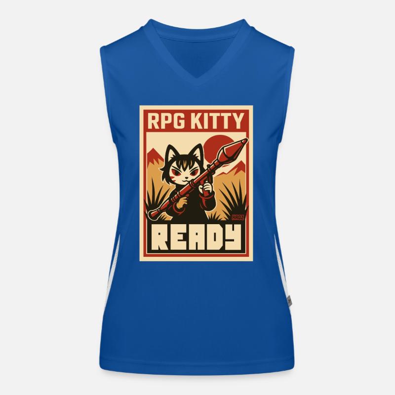 Affiche RPG Kitty Ready Débardeur respirant contrasté Femme