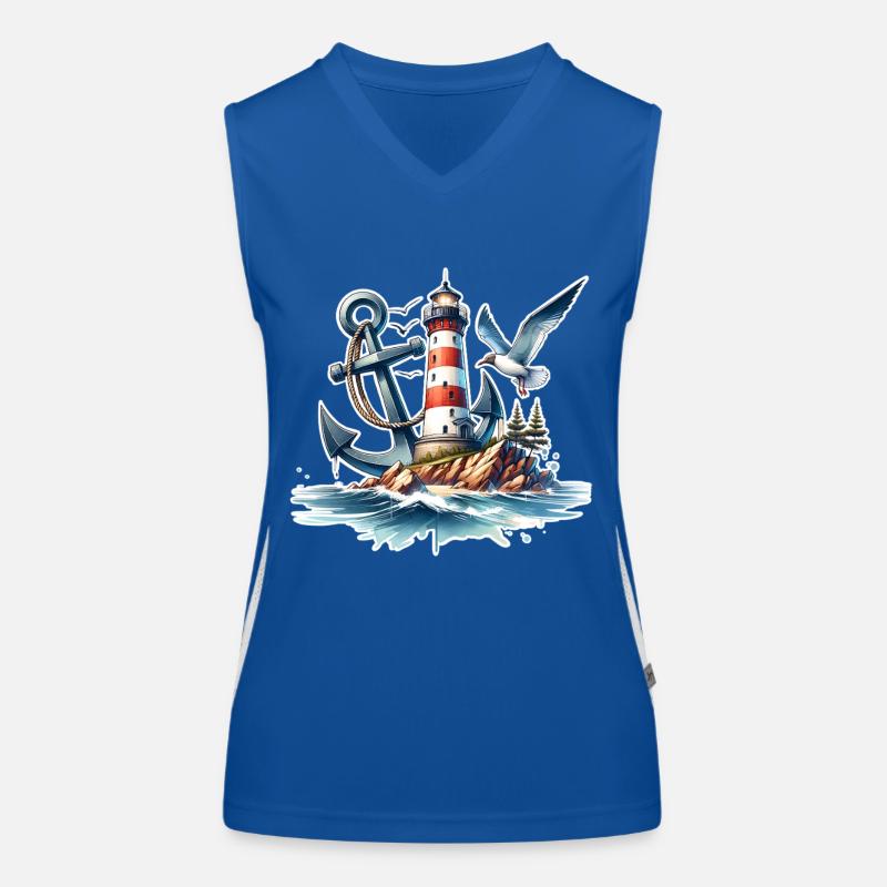 Lighthouse Anchor Women's Functional Contrast Tank Top