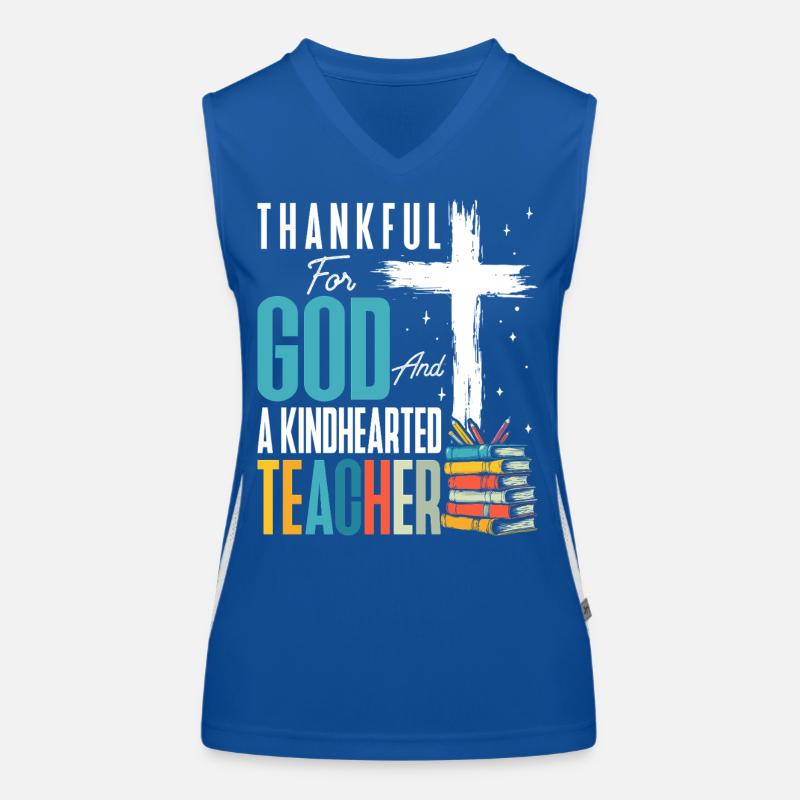 God Teacher Training, Appreciation Teaching Women's Functional Contrast Tank Top