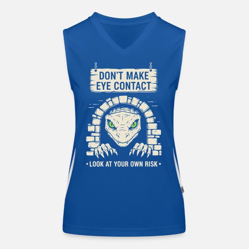 Bazyliszek Schau auf dein eigenes Risiko Funktionelles Kontrast-Tank Top für Frauen