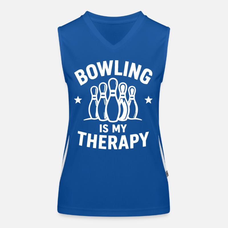 Le bowling est mon Bowling Sport Therapy Quilles Débardeur respirant contrasté Femme