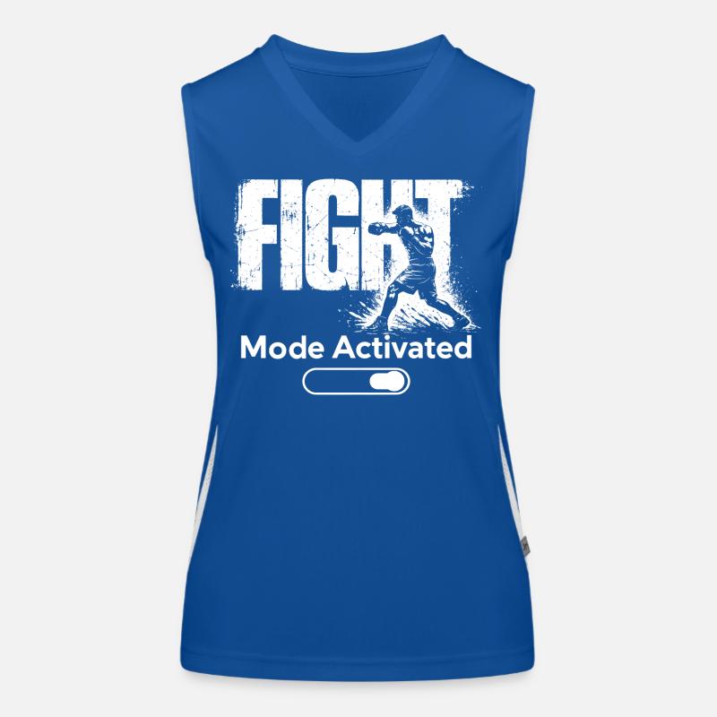 Mode combat Chemise activée Boxe de gym Fighter Débardeur respirant contrasté Femme