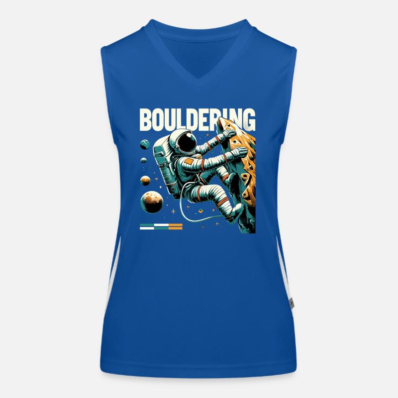Bloc d’astronaute – Escalade dans l’espace Design Débardeur respirant contrasté Femme