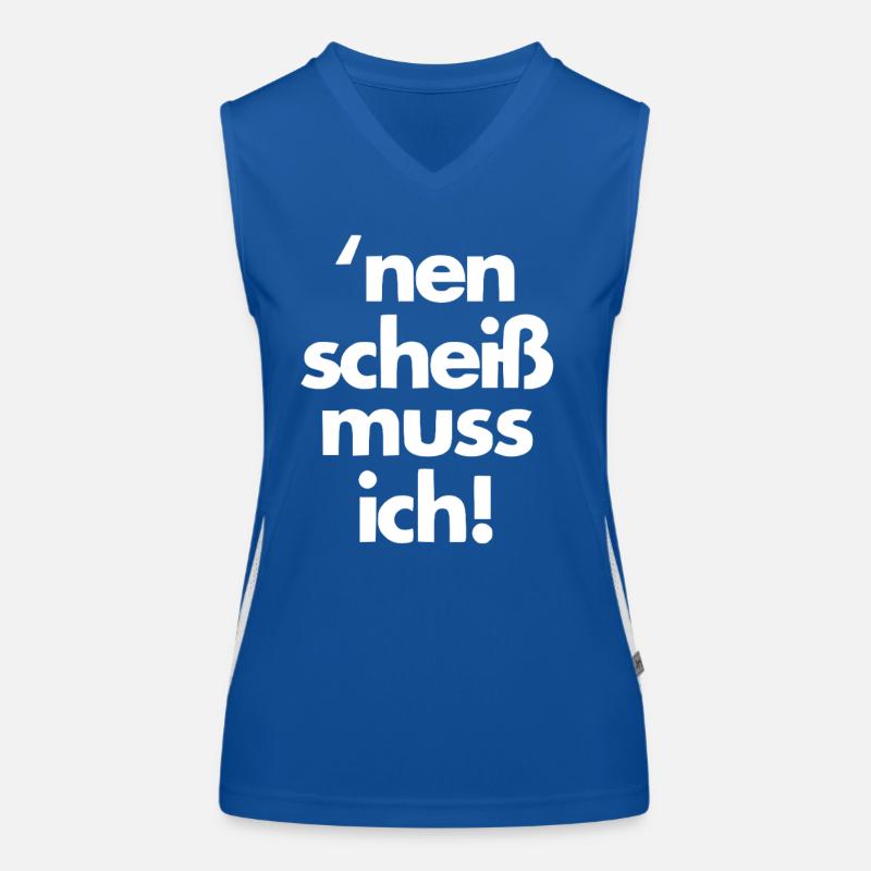 nen scheiss muss ich Funktionelles Kontrast-Tank Top für Frauen