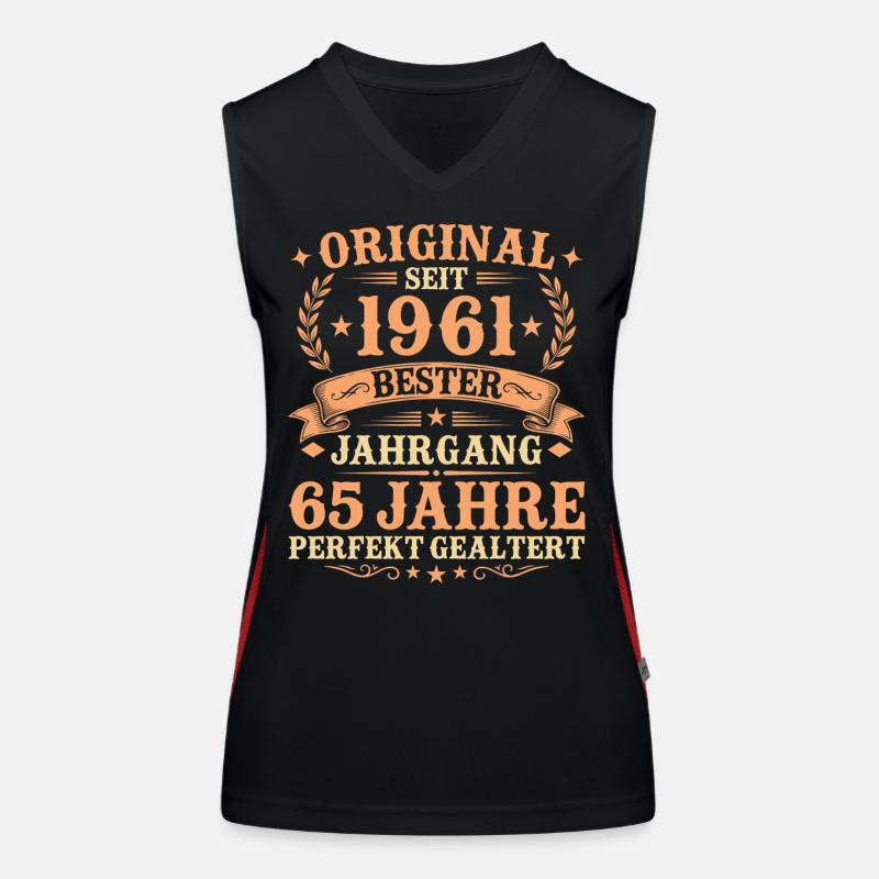 Original seit 1961 Retro 65. Geburtstag Geschenk Funktionelles Kontrast-Tank Top für Frauen