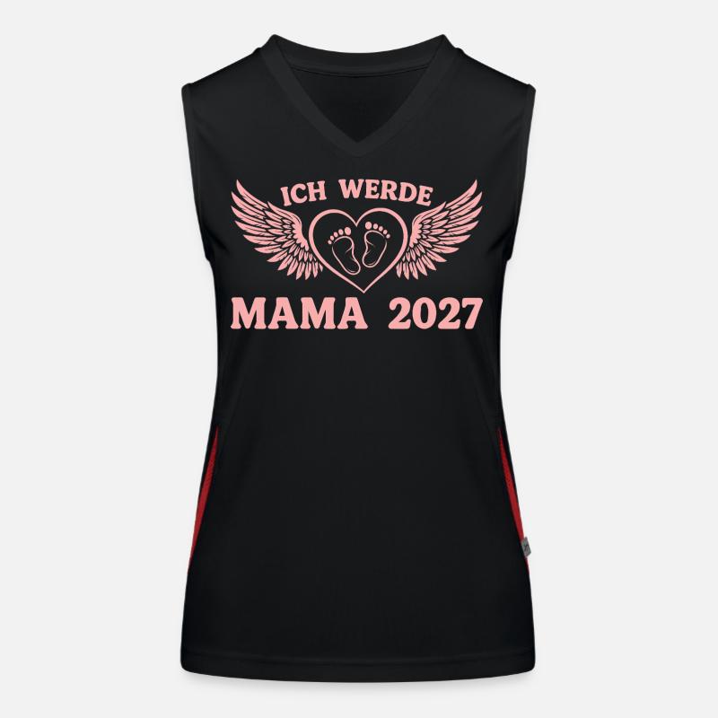 Ich werde Mama 2027 – Stolze werdende Mutter Funktionelles Kontrast-Tank Top für Frauen
