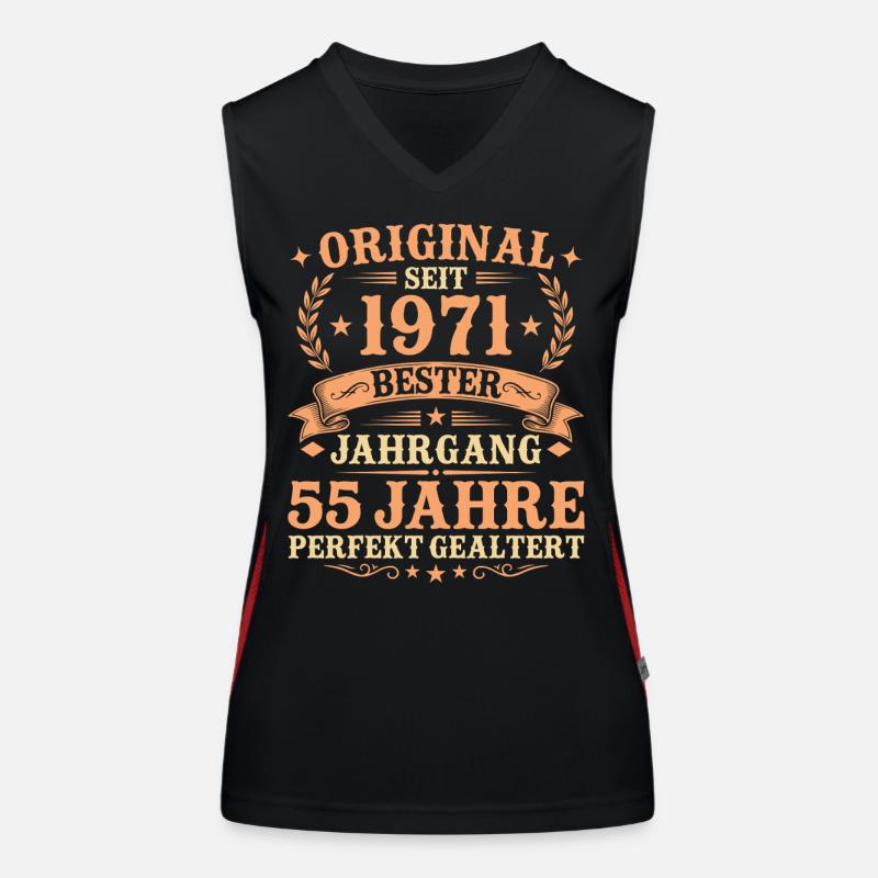 Original seit 1971 Retro 55. Geburtstag Geschenk Funktionelles Kontrast-Tank Top für Frauen