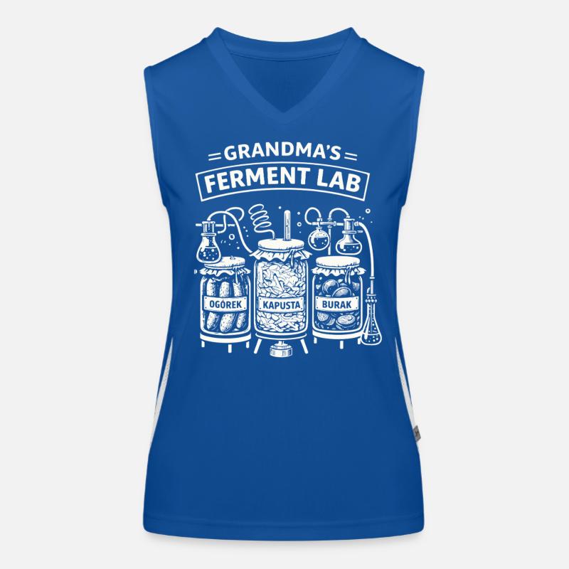 Le laboratoire de fermentation de grand-mère Humour poloné aux cornichons Débardeur respirant contrasté Femme