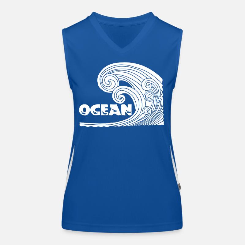 Die Weiße Welle Funktionelles Kontrast-Tank Top für Frauen