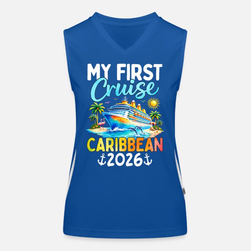 Ma première croisière dans les Caraïbes 2026 Débardeur respirant contrasté Femme
