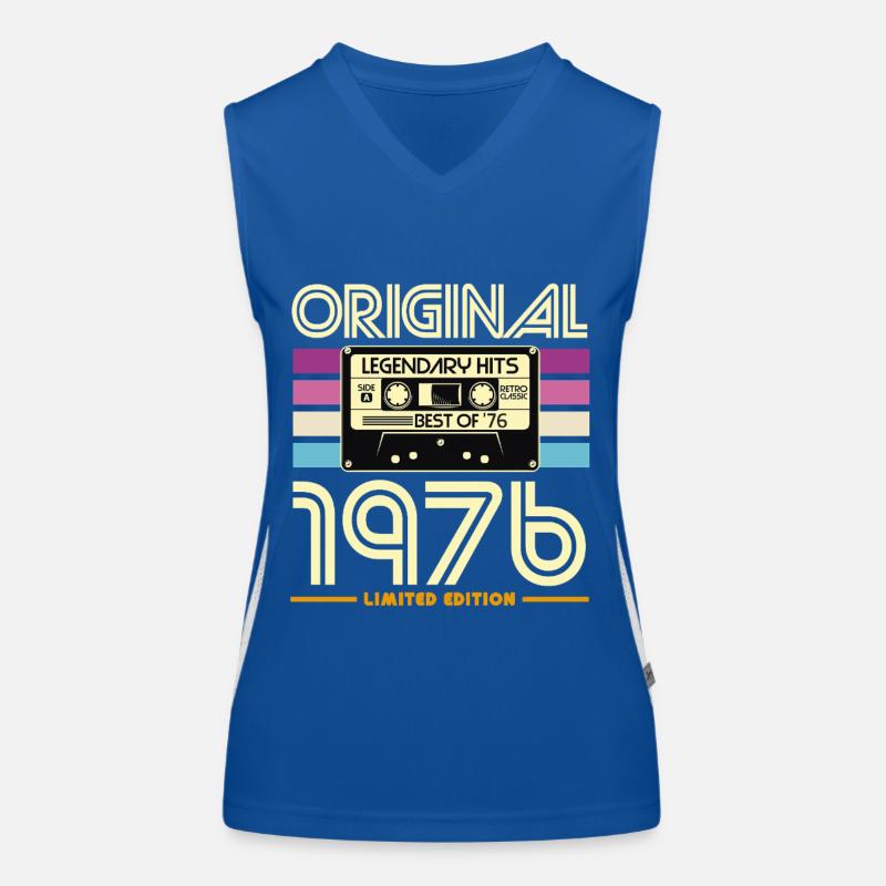 Kassette Retro 1976 Edition Funktionelles Kontrast-Tank Top für Frauen