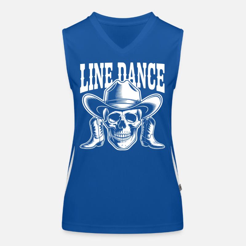 Line Dance Totenkopf Western Funktionelles Kontrast-Tank Top für Frauen