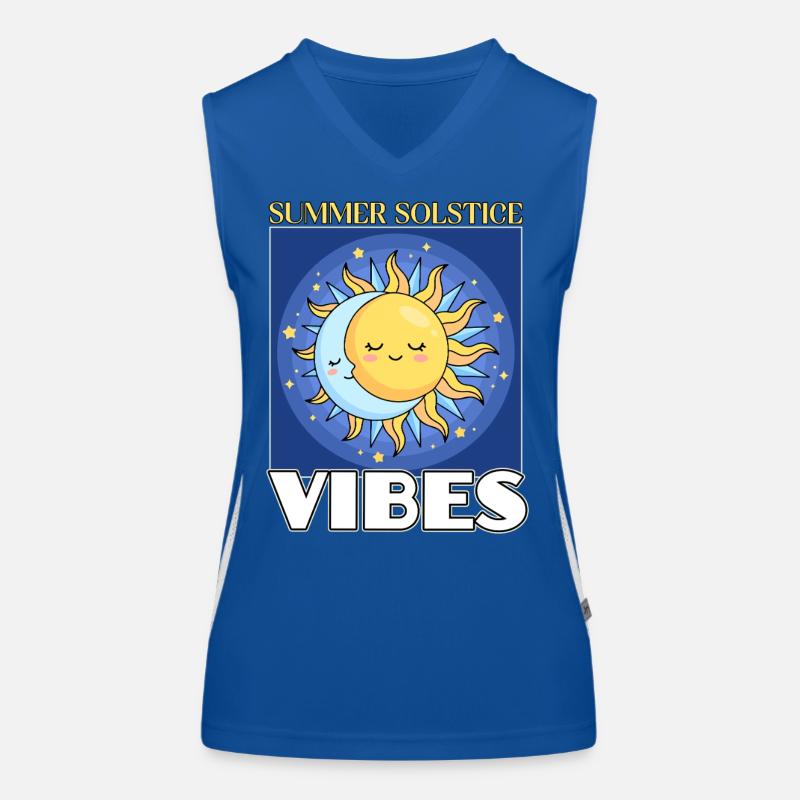 Litha Pagan Summer Solstice Midsummer Midsommar Women's Functional Contrast Tank Top