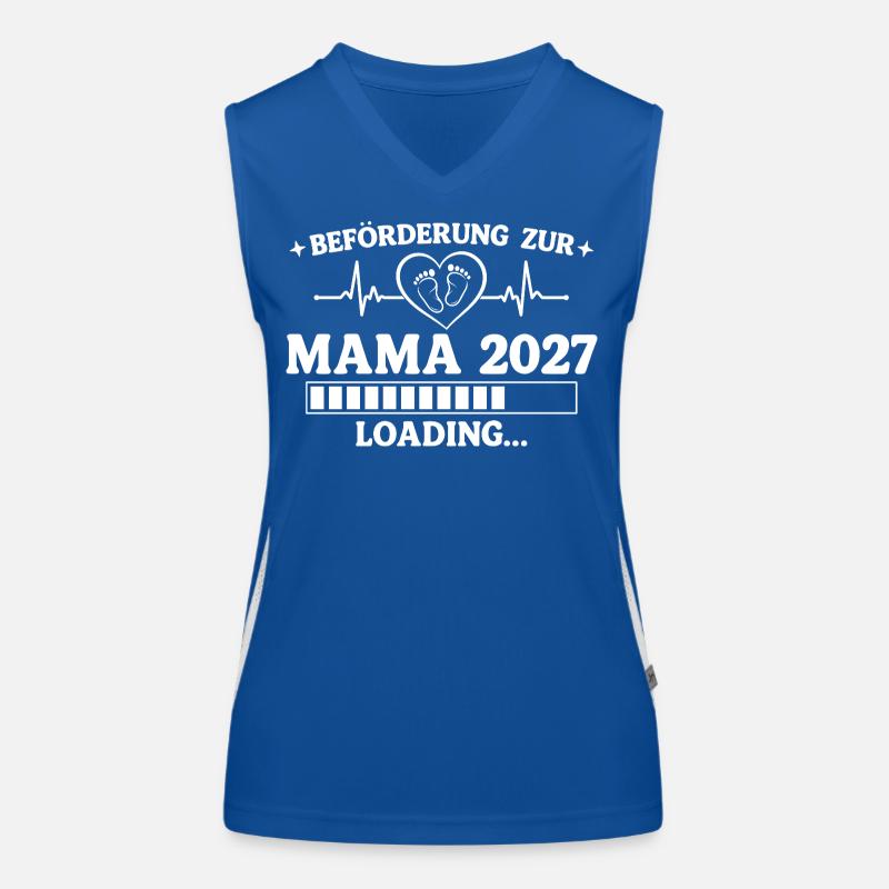 Mama 2027 Loading – Beförderung zur Mutter Funktionelles Kontrast-Tank Top für Frauen