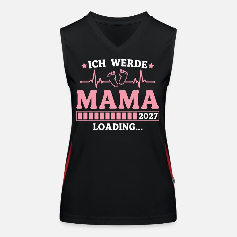 Ich werde Mama 2027 – Werdende Mutter Funktionelles Kontrast-Tank Top für Frauen