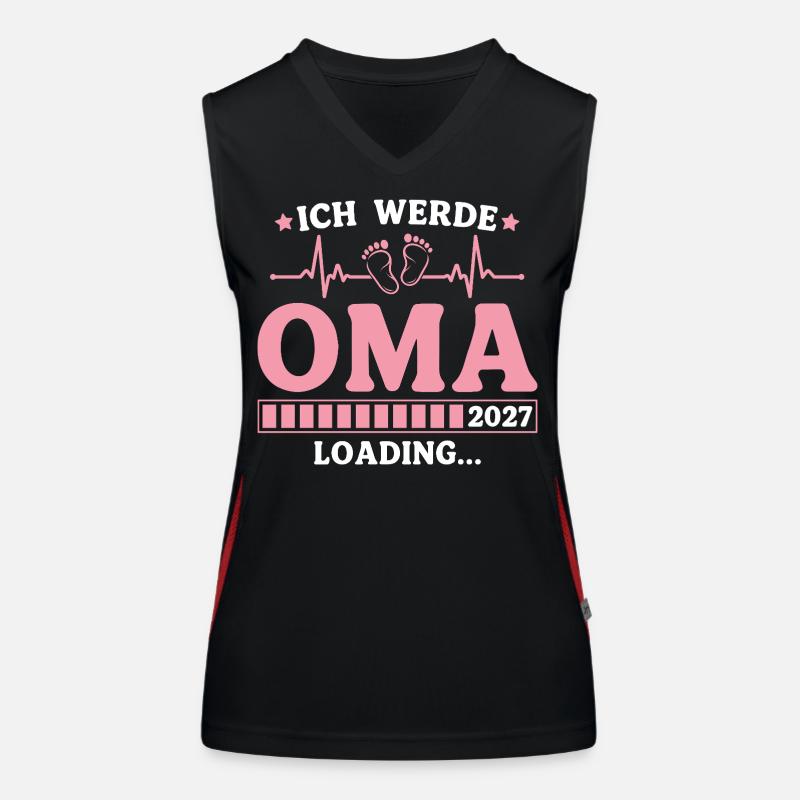 Ich werde Oma 2027 – Werdende Großmutter Funktionelles Kontrast-Tank Top für Frauen