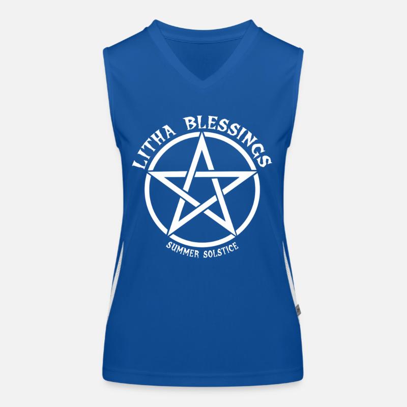 Litha Pagan: Sommersonnenwende, Mittsommer, Mittsommer, Mittsommer. Funktionelles Kontrast-Tank Top für Frauen