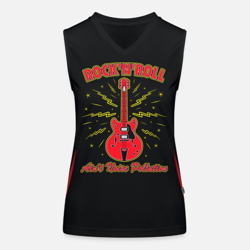 Rock 'n' Roll ist keine Lärmbelastung Funktionelles Kontrast-Tank Top für Frauen