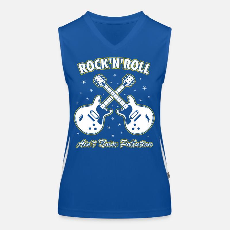 Rock 'n' Roll ist keine Lärmbelastung Funktionelles Kontrast-Tank Top für Frauen