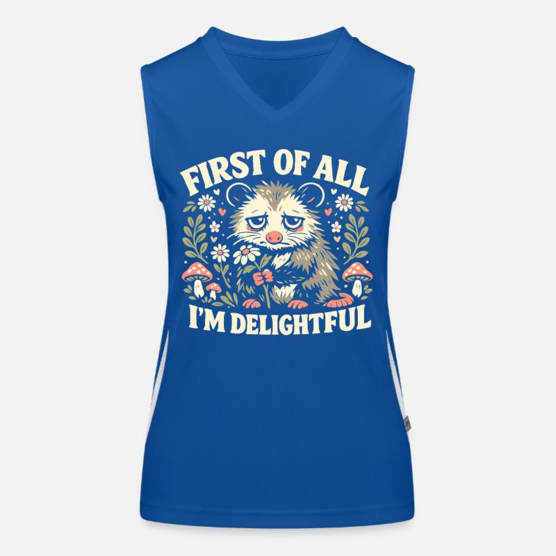 Charming opossum Women's Functional Contrast Tank Top