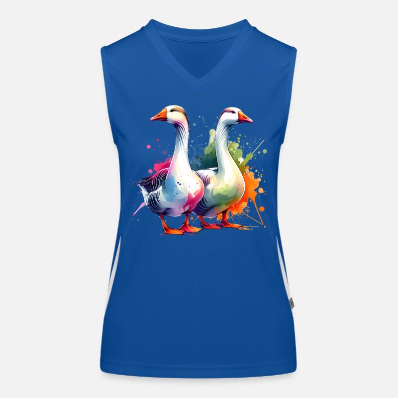 Emdengans Embden Goose Funktionelles Kontrast-Tank Top für Frauen