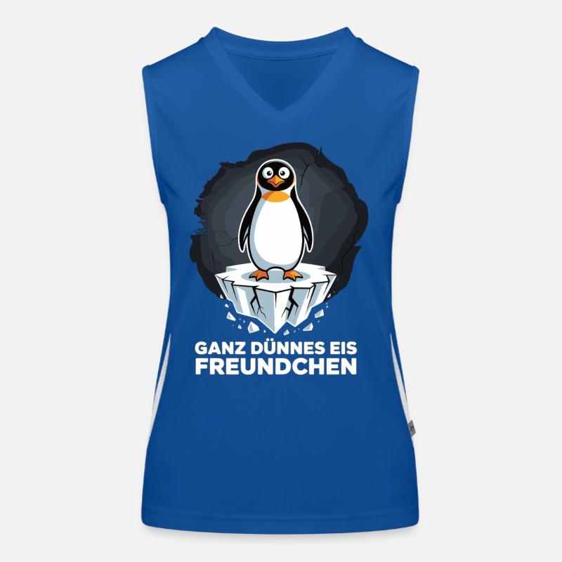 Ganz Dünnes Eis Freundchen Pinguin Shirt Funktionelles Kontrast-Tank Top für Frauen