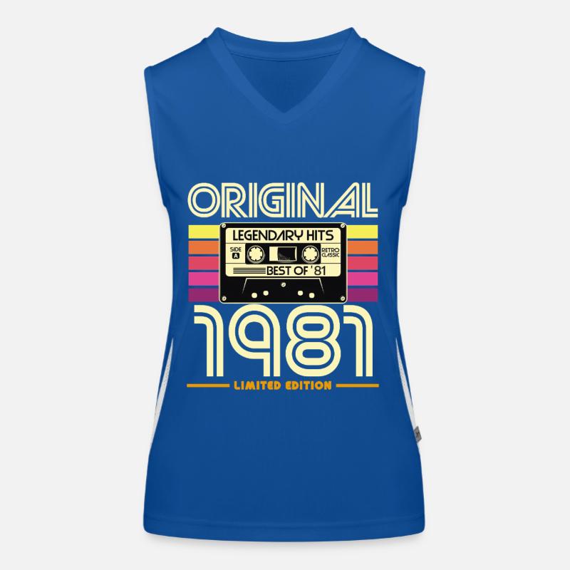 Original 1981: Hits rétro cassette Débardeur respirant contrasté Femme