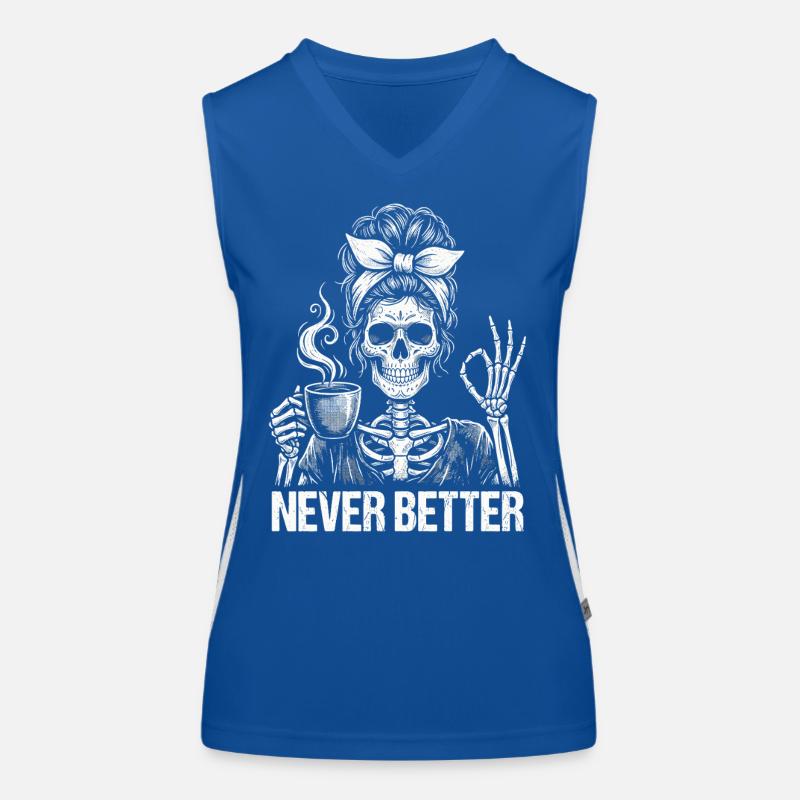 Kaffee, Kaffeetrinker, Kaffeetrinkerin, lustig Funktionelles Kontrast-Tank Top für Frauen