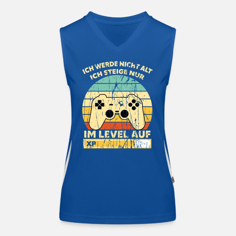 Levelaufstieg Retro Controller Geburtstag Funktionelles Kontrast-Tank Top für Frauen